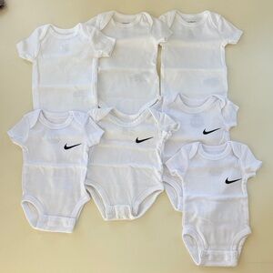 Nike White Baby Bodysuit Collection